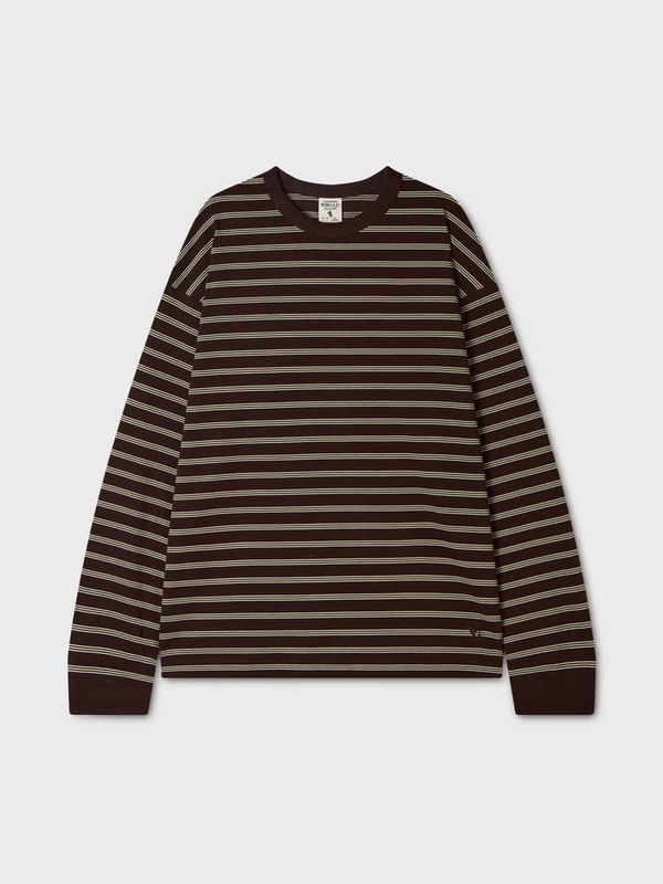 WHOAU Áo thun tay dài Multi-Stripe Long Sleeve T-Shirt_WHLSGB833U
